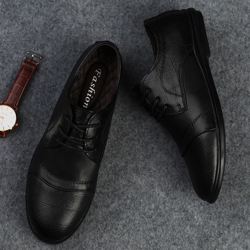 Мужские свадебные туфли из натуральной кожи Деловые модельные с острым носком