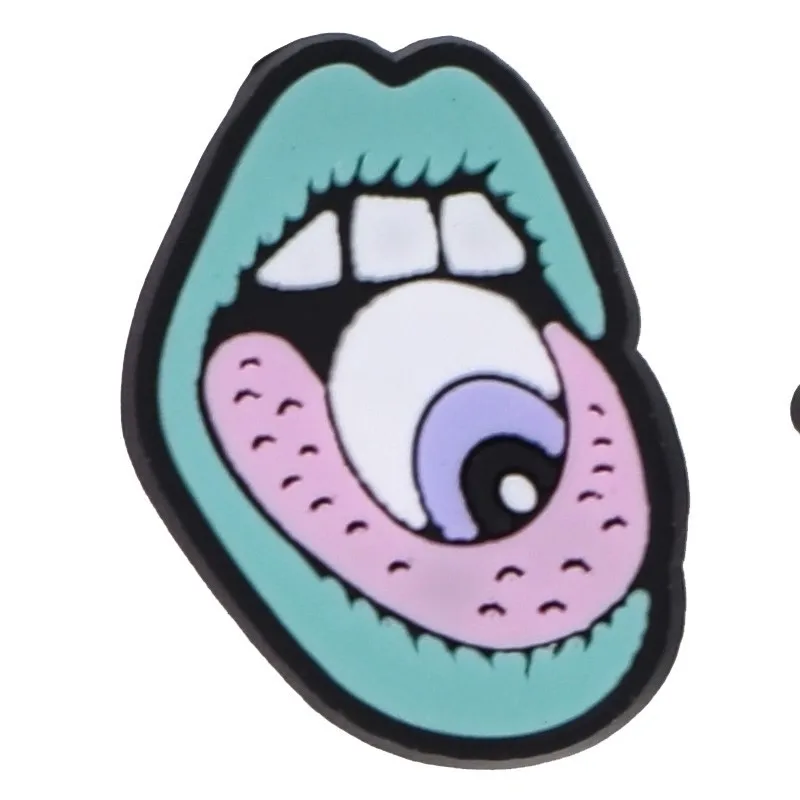 1pcs DIY Shoe Charms Accessories Roller skating/castle eyes/roll paper Shoe Decorations fit croc Clog jibz Kid X-mas Party Gifts