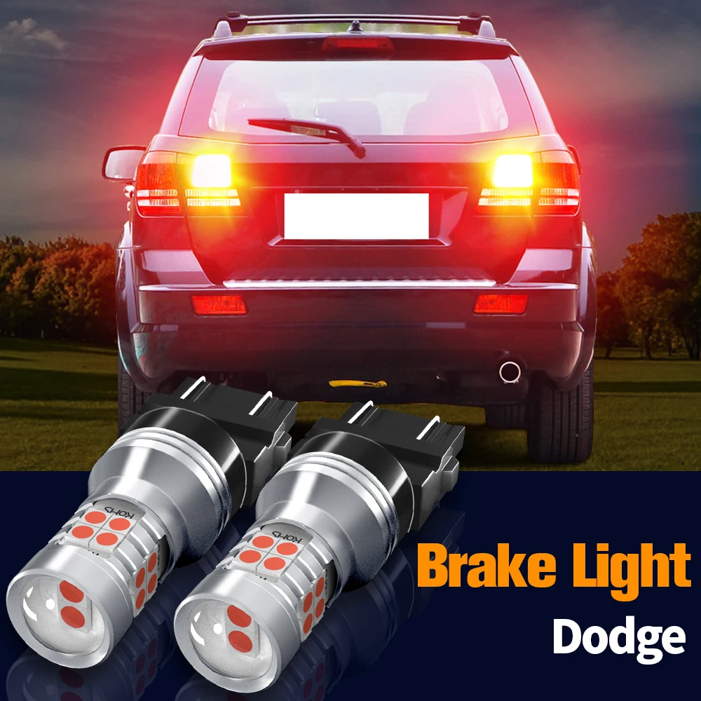 2pcs LED Brake Light 3157 P27/7W For Dodge Avenger Caliber Charger Durango Journey Nitro Grand Caravan Dakota Viper Challenger