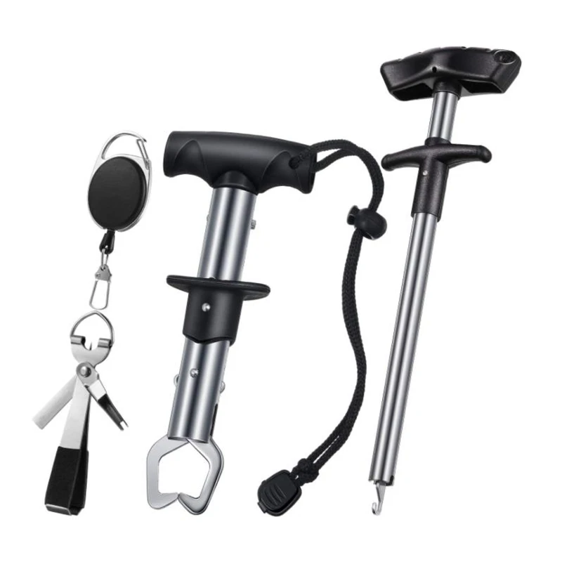 

Fish Hook Remover with 4 in 1 Mono Line Clipper,Fishing Pliers Fish Lip Gripper Holder,Decoupling Hook Remover Tool