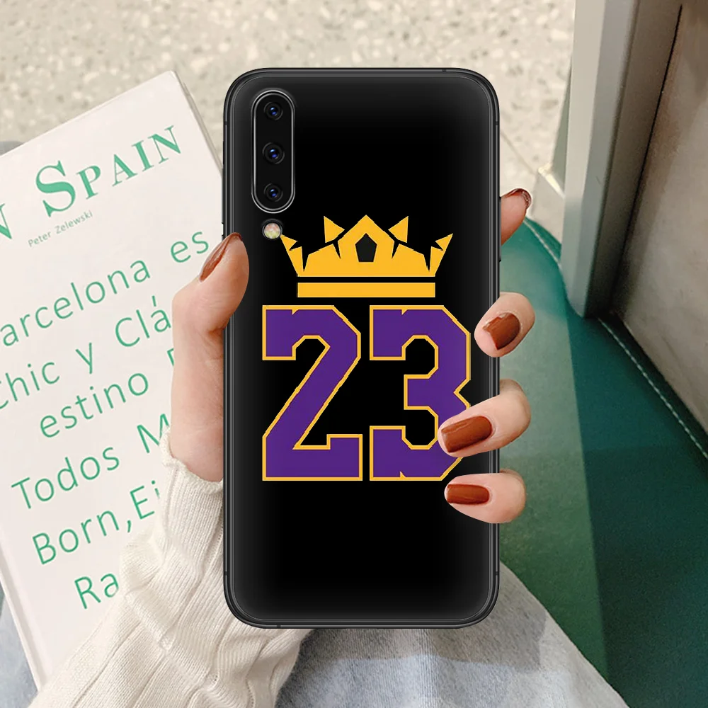 

king James 23 Basketball Phone case For Samsung Galaxy A 5 10 20 3 30 40 50 51 7 70 71 E S 4G 16 17 18 black hoesjes 3D funda