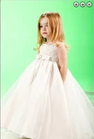 free shipping new 2016 bride maxi wedding party dress girls pageant gowns princess dresses white long lace flower girl dresses