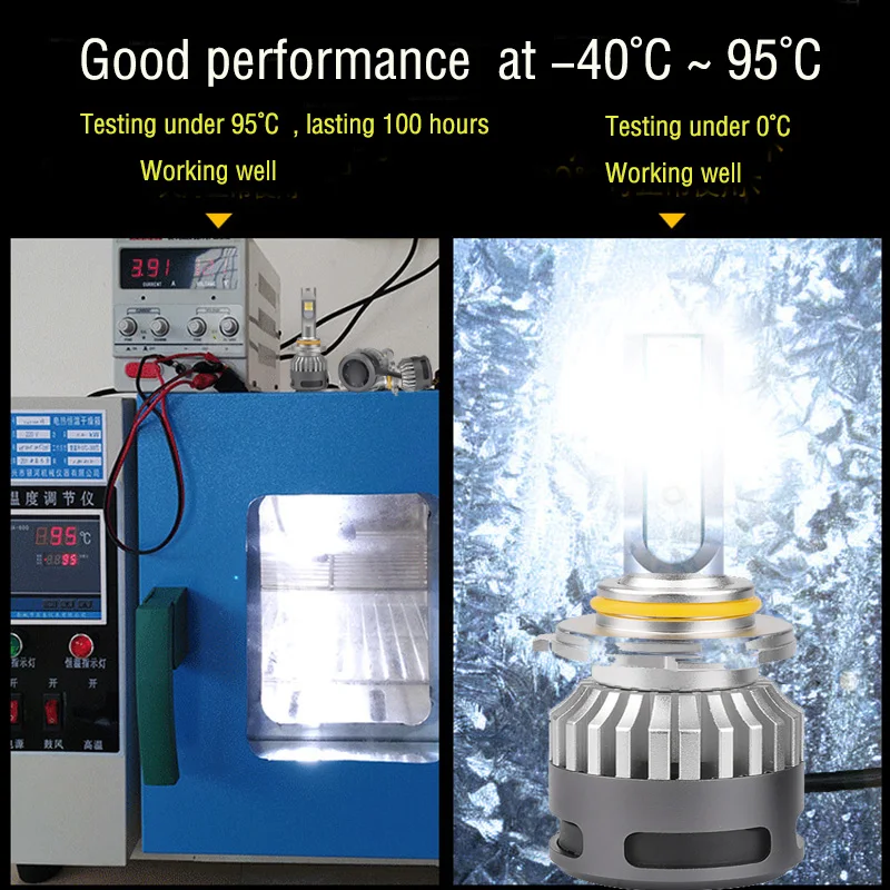 2 шт. авто led 9005 hb3 12000lm Фары H4 H7 h11/8/9 9006 hb4 H1 D1S D2S/R/H D4S светодиодные лампы с E70 Чип 6000K