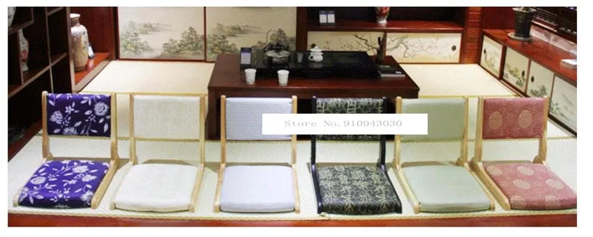 Простой однотонный деревянный складной стул в японском стиле с камфором для