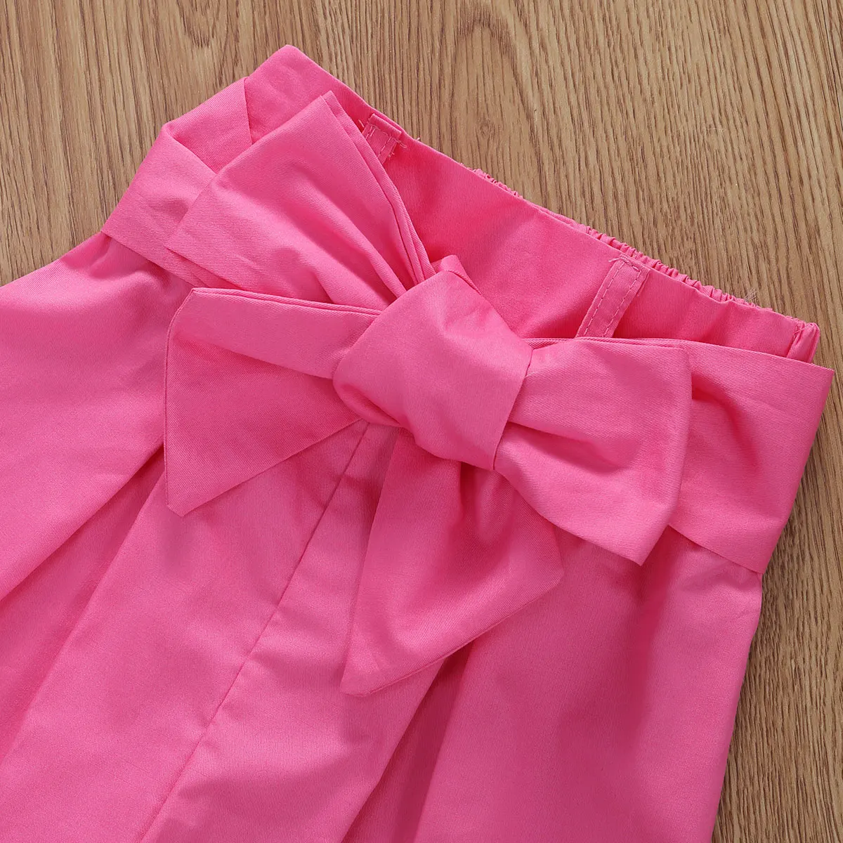 Женский летний модный комплект одежды для маленьких девочек кружевная футболка