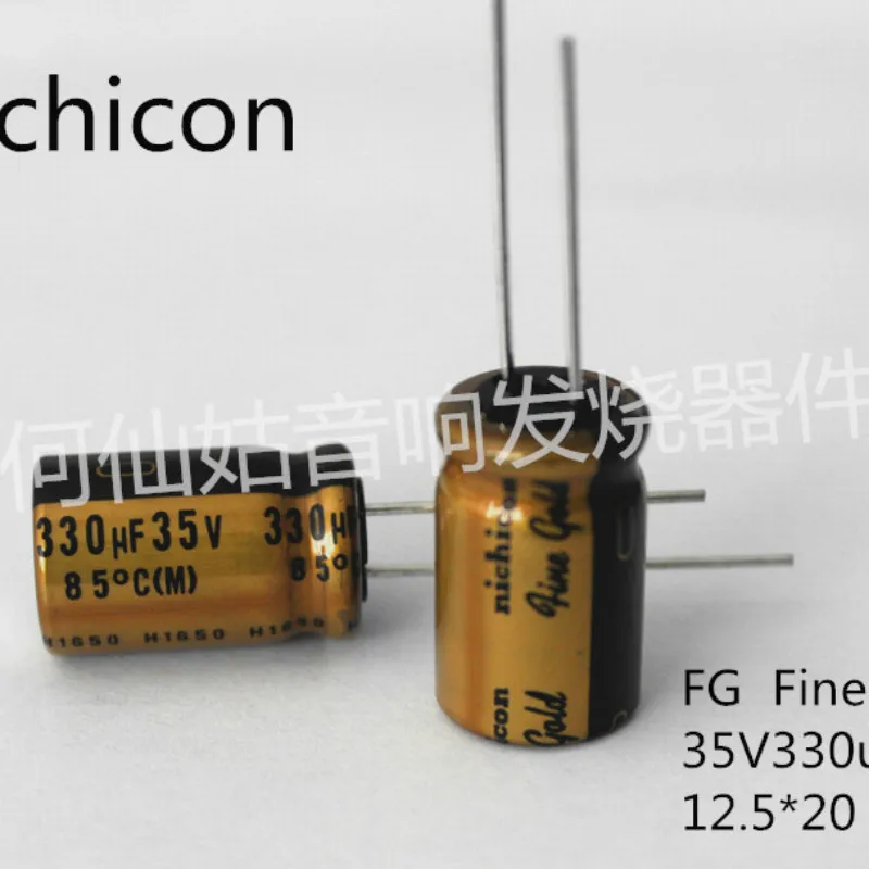 4 шт. NICHICON FG 35V330UF 12x20 мм Тонкий золотой 330 мкФ 35V FineGold мкФ/35V MUSE аудио конденсатор
