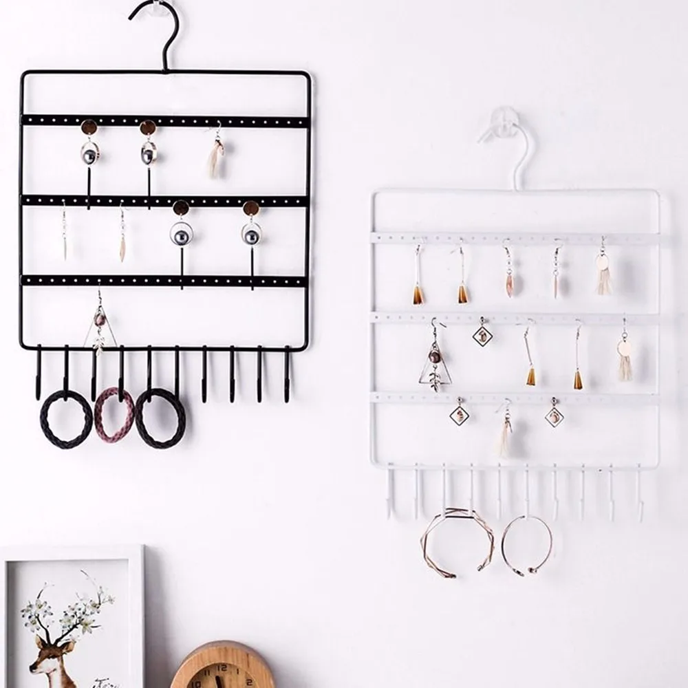 

Стеллаж для хранения серьги настенная вешалка для ювелирных изделий ожерелье серьги орнамент коробка для хранения творческая большая емко...