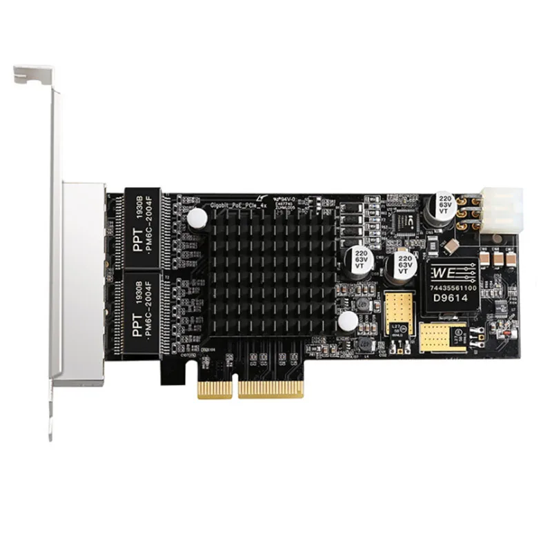 Чипсет Intel I350 PCIE Gigabit 4 порта сетевая карта с питанием по Ethernet стандартная