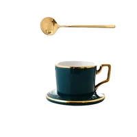 fashion porcelain coffee cup organizer large latte baby tea cup plate stand cappuccino ceramic espresso caneca drinkware bdf5