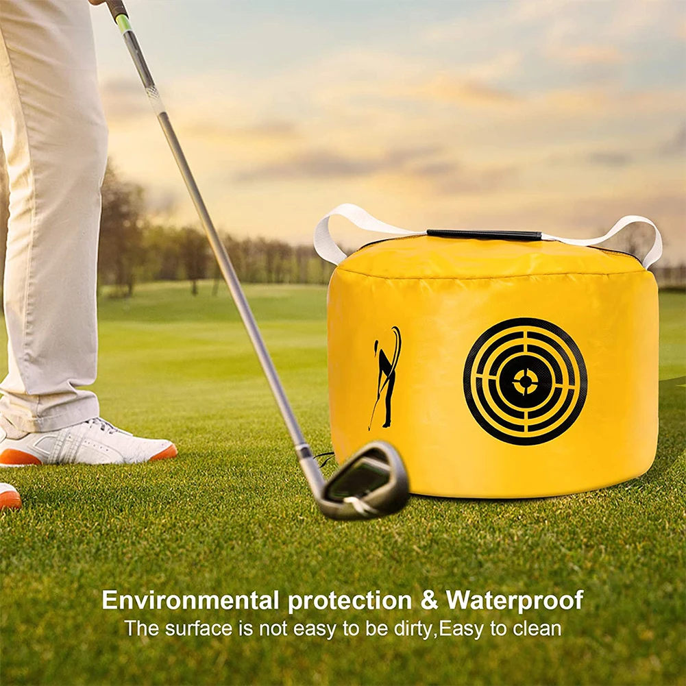 

Golf Smash Bag Waterproof Golf Swing Training Hitting Bag Golf Power Smash Training Tool For Golfer Practicing Greenhand Yellow