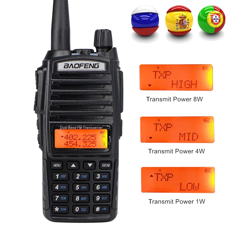 Рация Baofeng UV 82 Talkie UHF VHF 400 520 МГц двухстороннее радио UV82 двухдиапазонное
