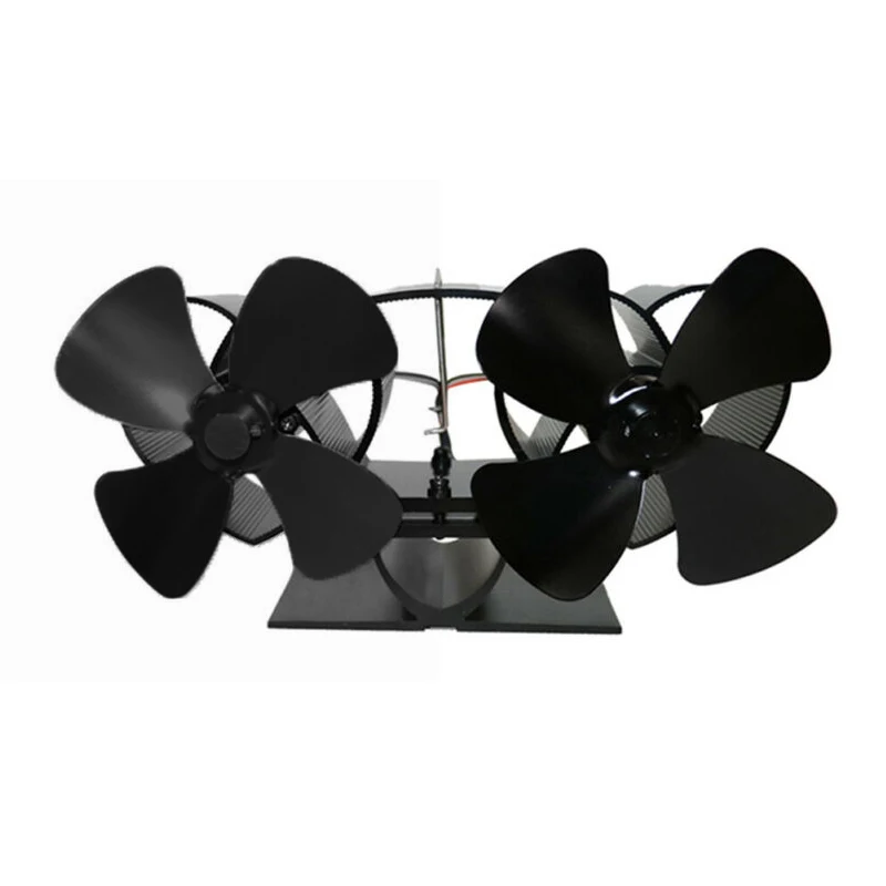 1 шт. 8 лопастей деревянный нагреватель вентилятор печь камин Горячая мощность