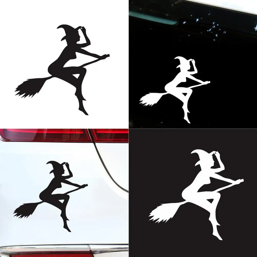 25*5 см забавная наклейка для автомобиля с изображением ведьмы ПВХ авто наклейки