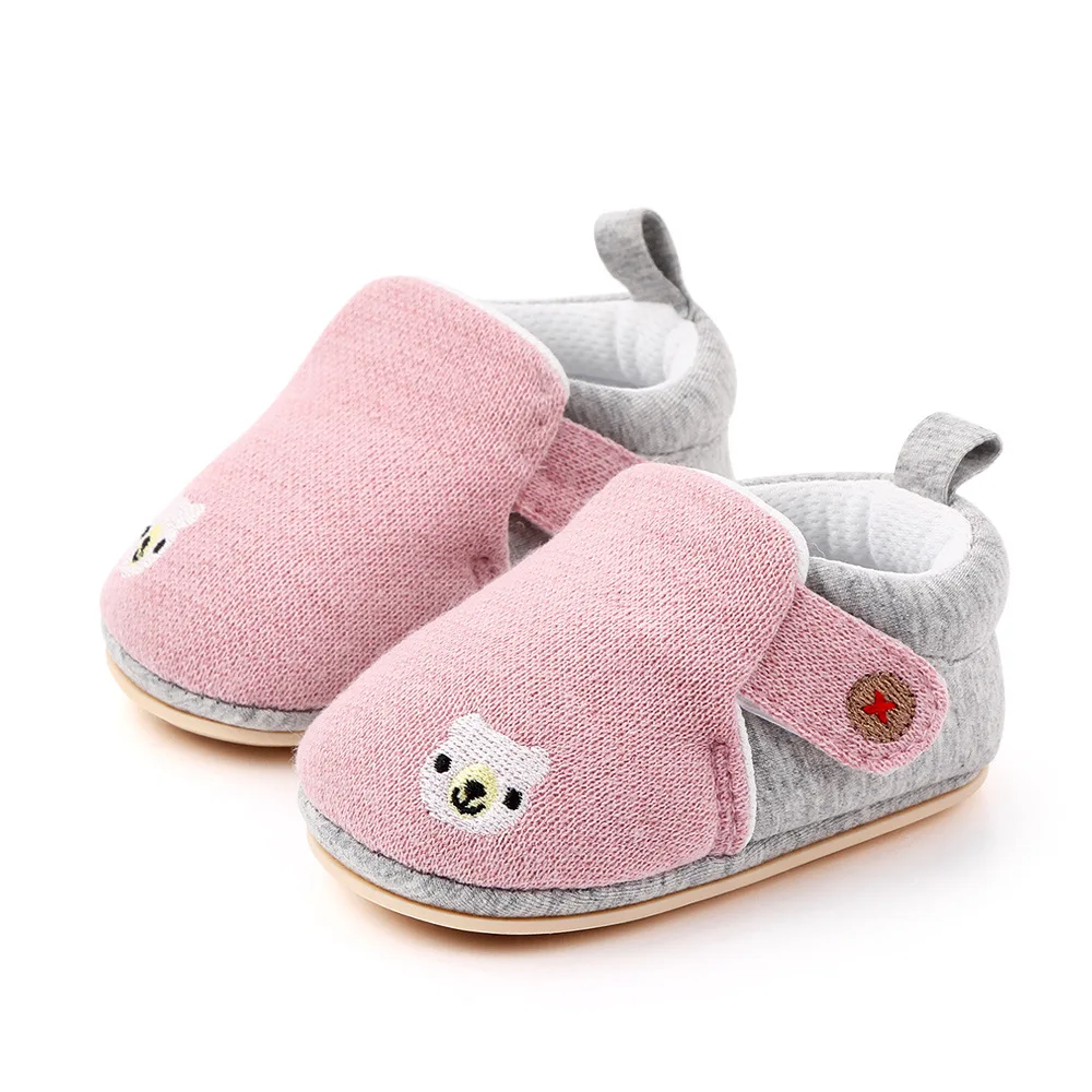

Cotton Baby Rubber Sole Shoes Infant First Walkers for Boys Girls Toddler Flats Sneakers Fashion Casual Newborn Baby Soft Shoe