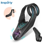 Двойной пенис кольцо для массажа Вибраторы для Для мужчин мастурбатор для мужчин Пояс верности 10 Режим кольца дял пениса фаллоимитатор Секс-игрушки для Для мужчин, сделано из медицинского силикона