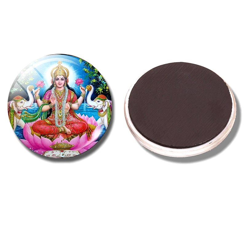 As shown Магнит на холодильник Lakshmi, наклейка на холодильник Будда, декоративные магниты на холодильник Bodhisattva God Amuleto, художественный религиозный домашний декор - Цвет: As shown