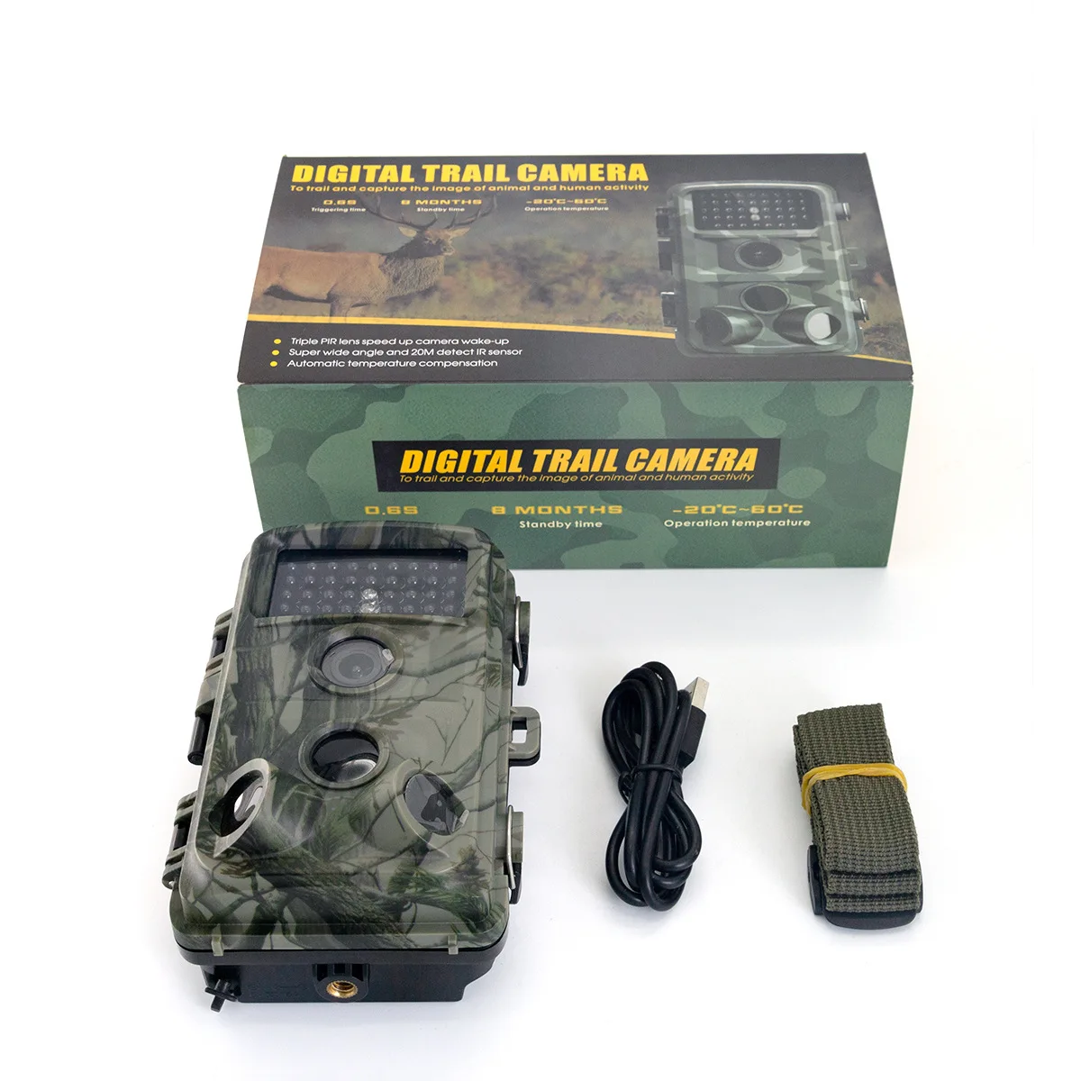 

HH-632 Infrared Camera Outdoor Smart Camera Multi-angle Pet Camera High and Low Temperature Resistant Snapshot Camera Hunting Ca