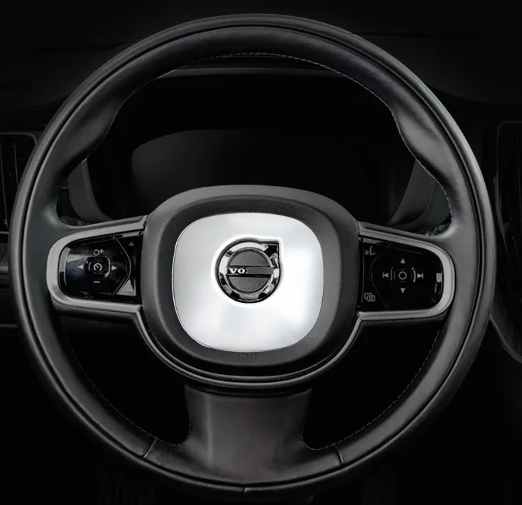

Подходит для Volvo 18-20 XC60, модификация интерьера, специальная накладка на руль, рама, патч из нержавеющей стали, декоративные блестки