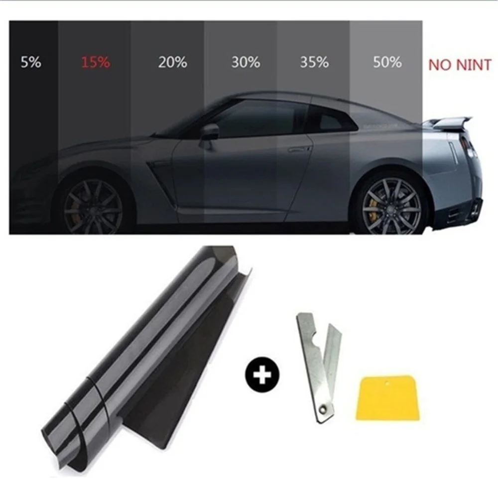 1% 5% 15% 20% 35% VLT черная УФ-стойкая устойчивая к царапинам пленка для автомобиля дома