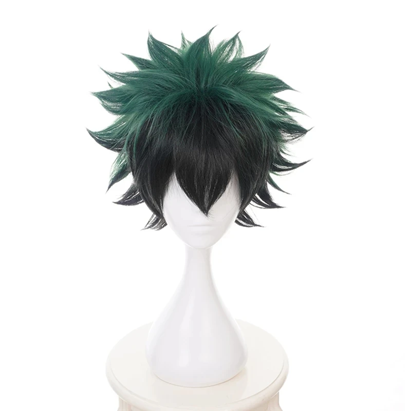 

Мой герой Академии Boku без Хиро Академия Izuku Midoriya короткие цвета: зеленый, черный эффектом деграде (переход от темного к Жаростойкие накладны...