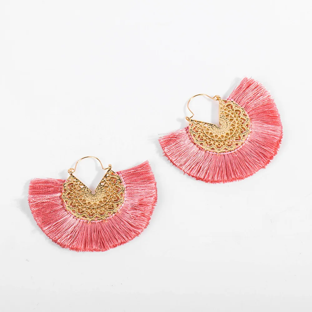 Новый Веер &quotБохо&quot-серьги-подвески в форме кисточек для женщин и девочек