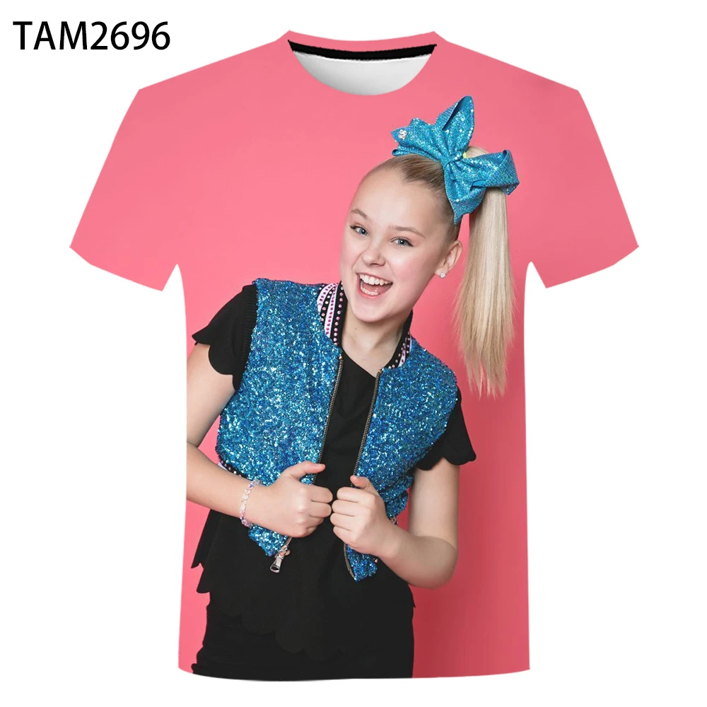 2021 Классическая Оригинальная футболка JOJO Siwa Молодежная Студенческая летняя с