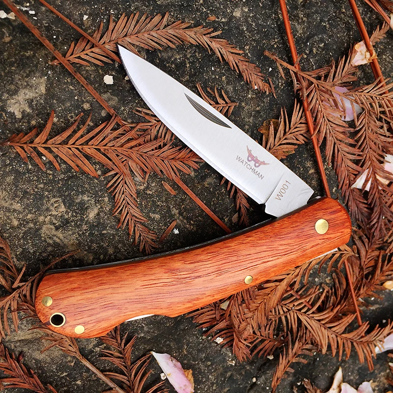 [Watchman W001] Складной нож 7CR17MOV ножи с деревянной ручкой карманный для кемпинга