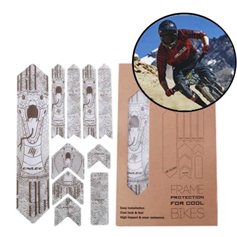 

1set 3D Totem Road Bicycle Bike Accessories Stickers Anti-Skid Removeable Frame Cover Decals Scratch-Resistant Protector Paster