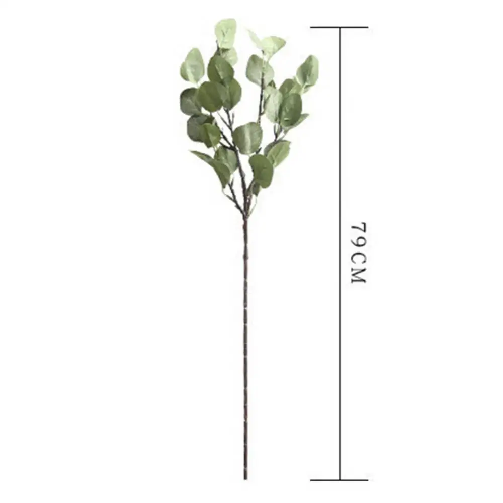 

Artificial Leaves Branch Retro Green Silk Eucalyptus Leaf for Home Decor Wedding Plants Faux Fabric Foliage Room Decoration