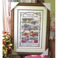 sj014 stich cross stitch kits craft packages cotton seasons painting counted new designs needlework embroidery cross stitching