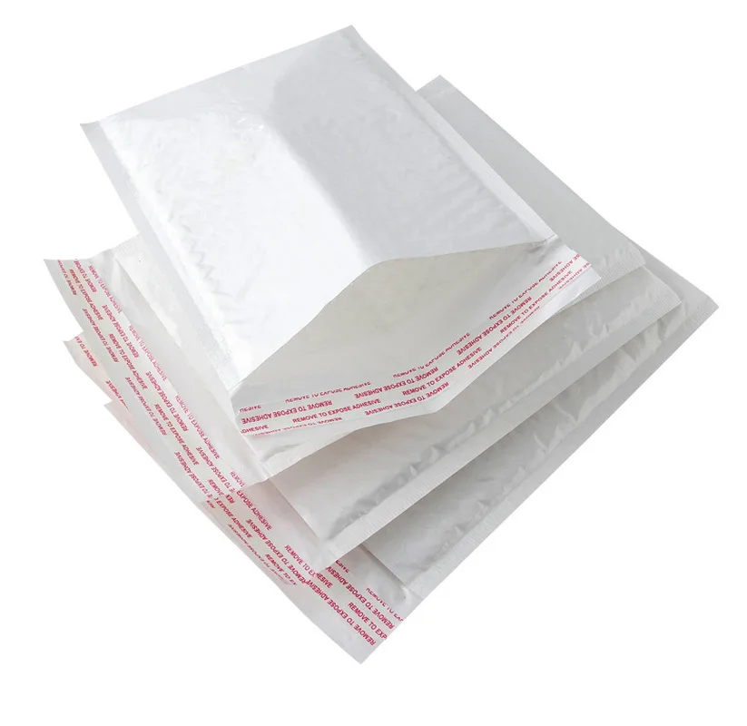 

50pc Office Stationery Paper White Envelope Paper Bubble Bag Foam Collision Postage Delivery Bag Closet Organizer Storage Bags