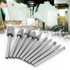 10 шт. Набор насадок из карбида вольфрама 18 дюйма хвостовик резка резьба Бур маршрутизация для роторного инструмента