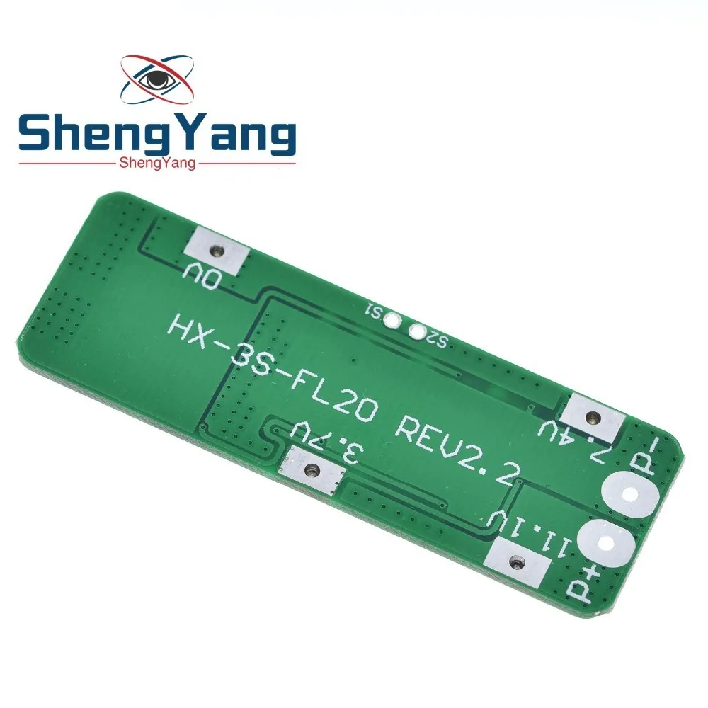 3S 20A литий-ионная литиевая батарея 18650 зарядное устройство PCB плата защиты BMS для сверлильного мотора 12,6 в Lipo ячеечный модуль 64x20x3,4 мм