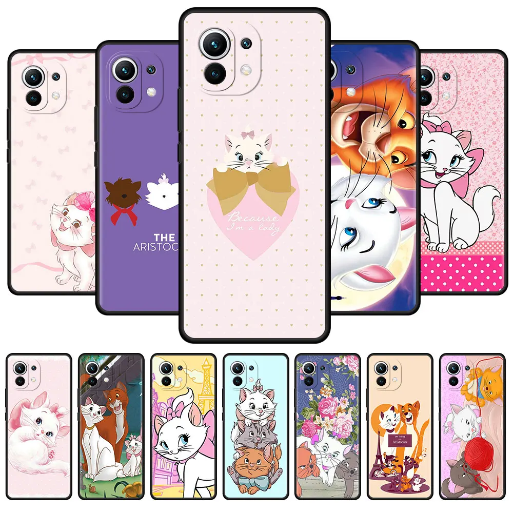 

Disney The Aristocats Funda for Xiaomi Mi 11 10T Pro Note 10 Lite 9T 11T Case Black Soft Silicone Cover Luxury Coque Capa