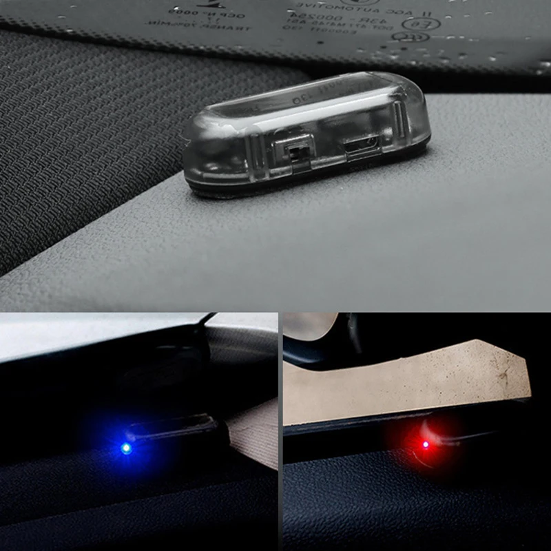 Alarm Lamp Security System Warning Theft Flash Blinking Anti-Theft Caution LED light 1 Pc Universal Car Fake Solar Power | Автомобили и