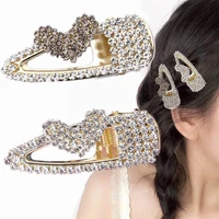 3pcs fashion rhinestone hairpins for girls rabbit hair claw clips headwear accessories barrettes women hair clamps