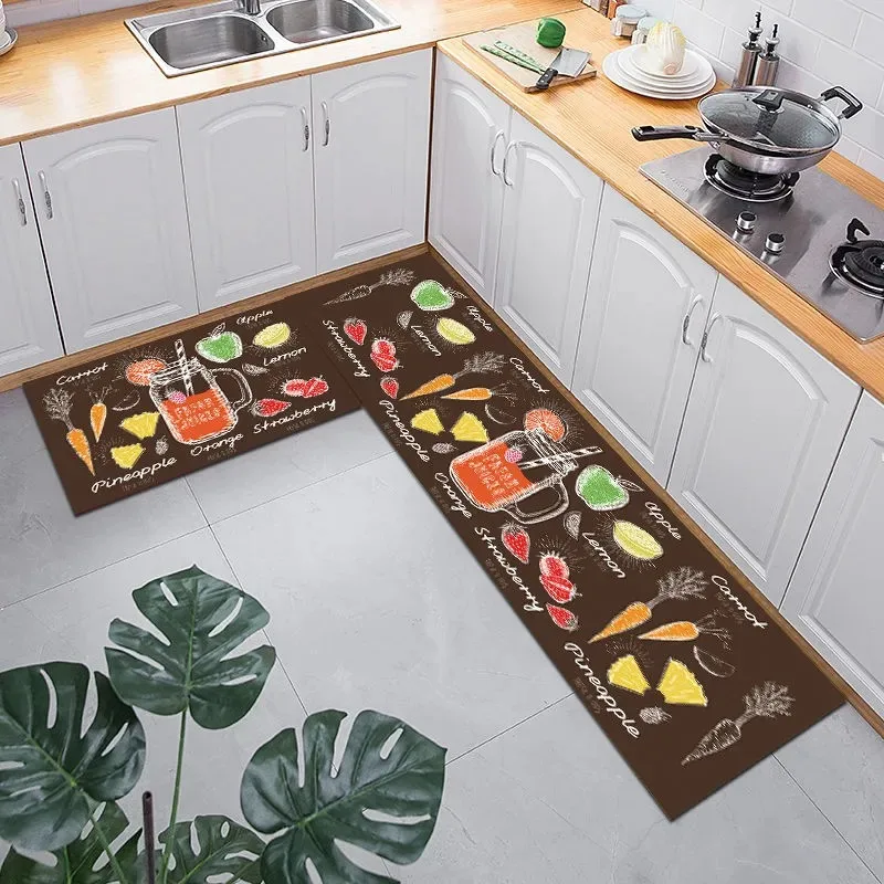 

Long Kitchen Mat Floor Carpet Bedroom Balcony Absorbent Living Room Mats Modern Non-Slip Kitchen Rug Home Entrance Doormat