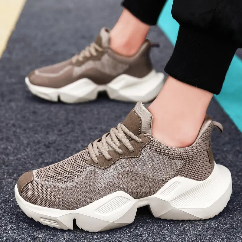 

Plus Size Massive Sneakers for Running Husband Sport Shoes Men's Summer Sports Shoes Brown Athletic Brands Training Work B-855