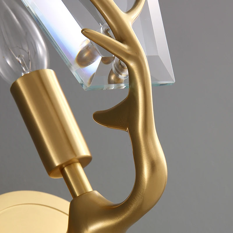 Современные хрустальные золотые настенные лампы прикроватные светильники для