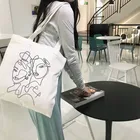 Летние новые вместительные Женские винтажные художественные повседневные модные летние абстрактные холщовые шикарные забавные сумки через плечо на молнии