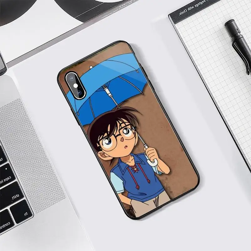 

Anime detective conan Phone Case Tempered glass For iphone Samsung S note 7 8 9 10 11 12 X XS XR MAX edge e plus pro