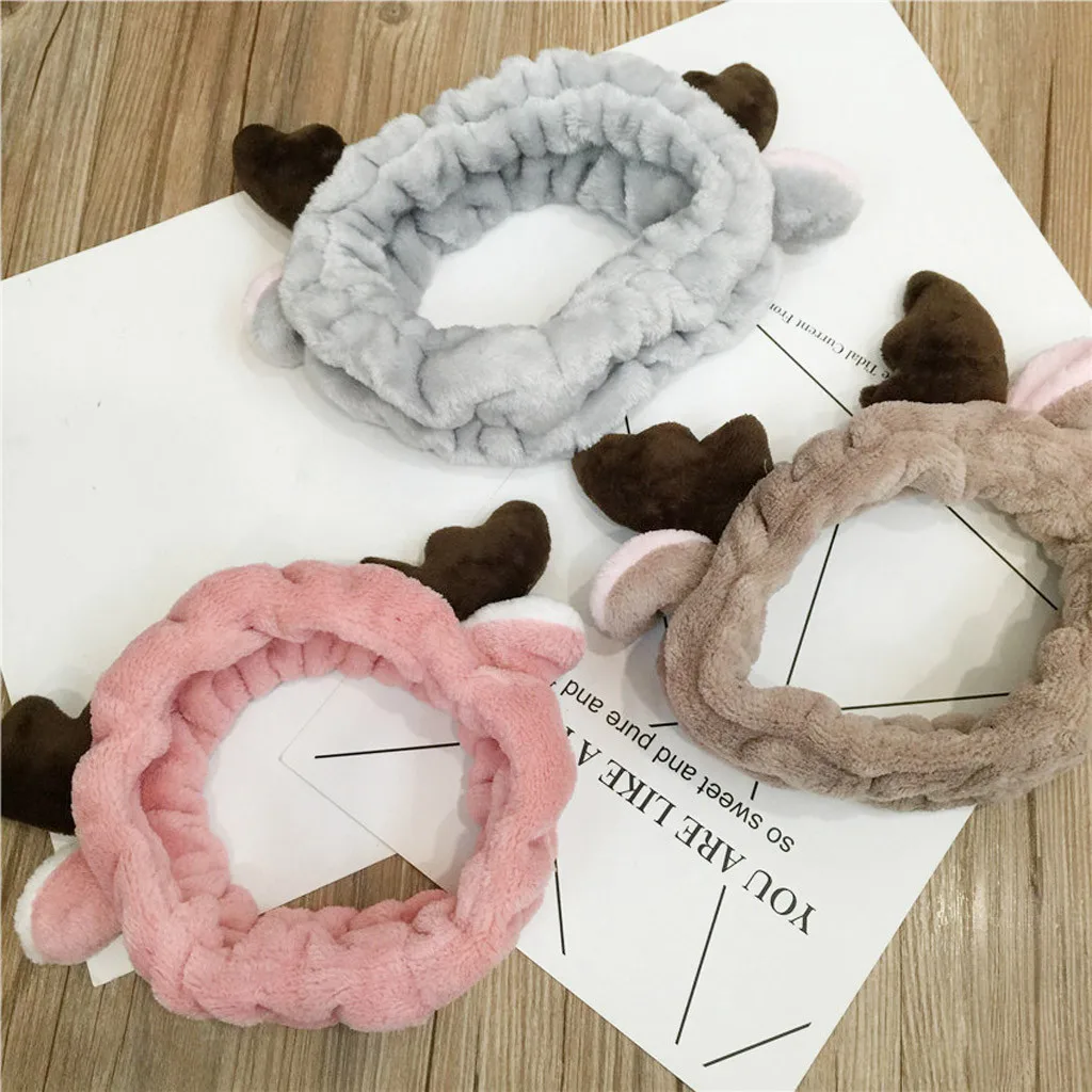Cute Cat Ear Flannel Soft Bow Headbands For Women Girls Makeup Tool Hair Holder Hairbands Band Headwear Accessories#p5 |