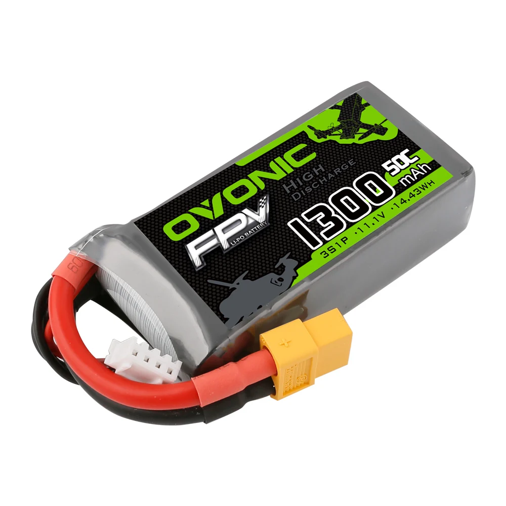 OVONIC 1300 мАч 50C Lipo 3S1P 11 1 В батарея XT60 разъем для 250 FPV рама RC Дрон Heli Quad лодка
