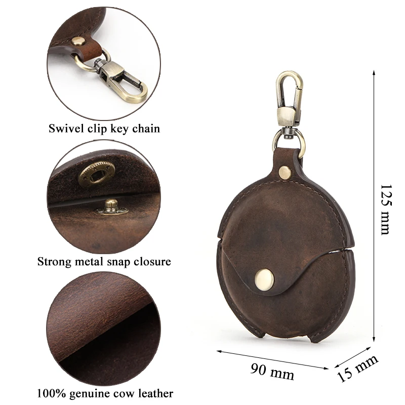 genuine leather case for huawei freebuds 3 4 earphone protective cover huawei wireless bluetooth headset accessories with hook free global shipping