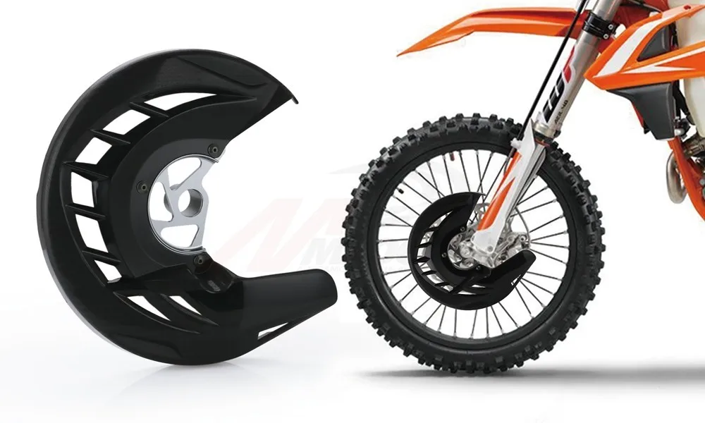 black Диск переднего тормоза мотоцикла Ротор гвардии крепящийся кожух для KTM 125 150 200 250 300 400 450 525 530 SX SXF XC XCF EXCF 2003 - Цвет: black