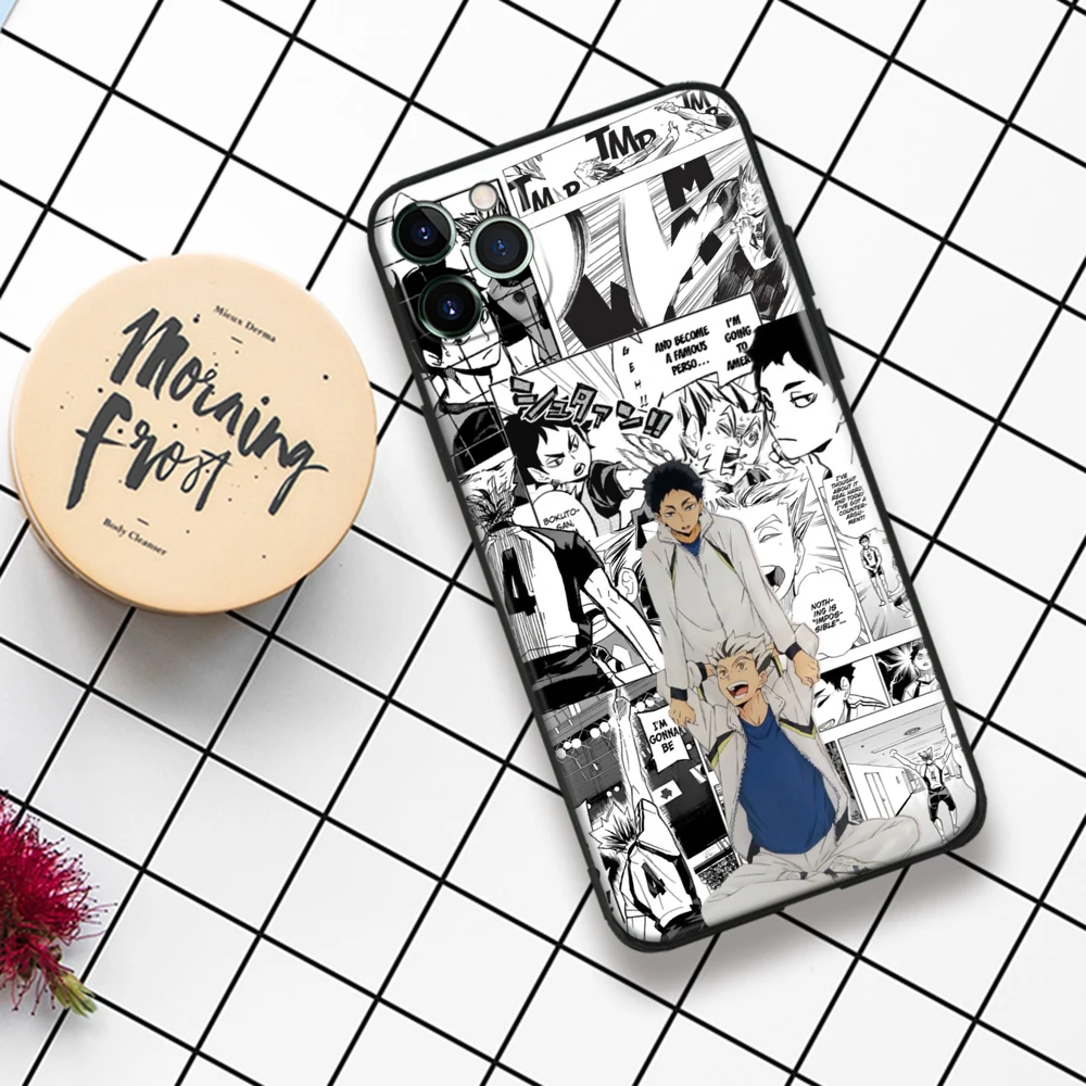 Kotaro Bokuto Keiji Akaashi Haikyuu! Мягкий стеклянный чехол из ТПУ для телефона IPhone SE 6s 7 8 Plus X Xr Xs