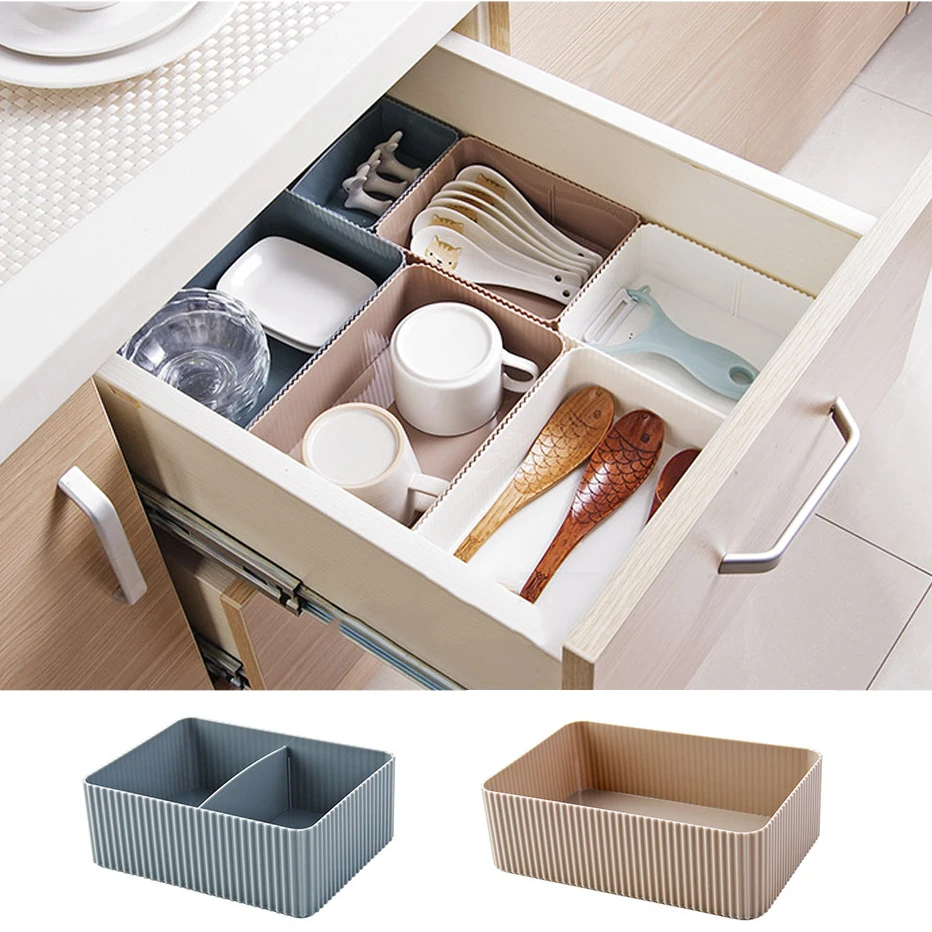 

Plastic Home Office Desktop Bathroom Grid Underwear Toy Storage Box Cosmetic Book Organizer Stationery Container Laundry Basket