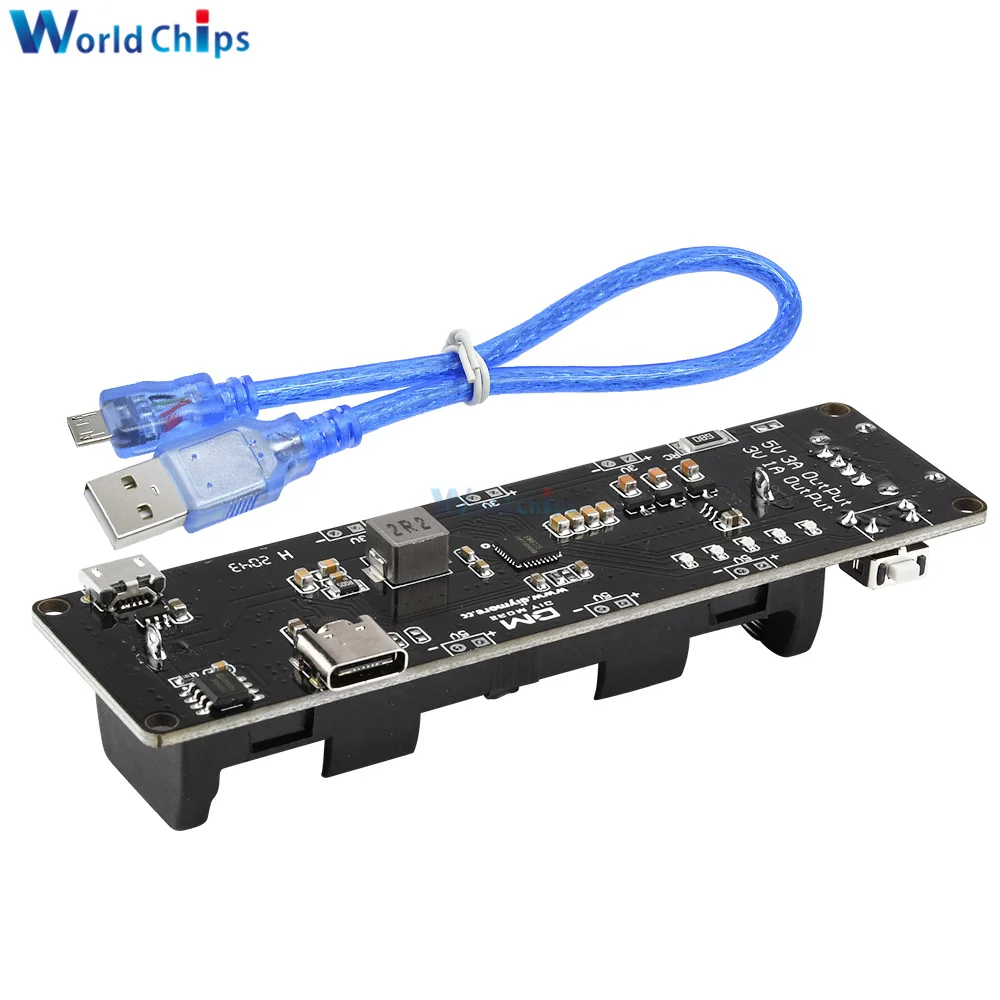 ESP32 ESP32S для Wemos Raspberry Pi 18650 Защита аккумулятора V3 Micro USB порт Type-A 0.5A Arduino Diy Kit |