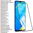 Защитное стекло для экрана OPPO Realme 8 7 6 Pro Narzo 30A X50 X7 C3, пленка из закаленного стекла Realme C21 C11 C17 C15 C25 X2 7i 5 6S