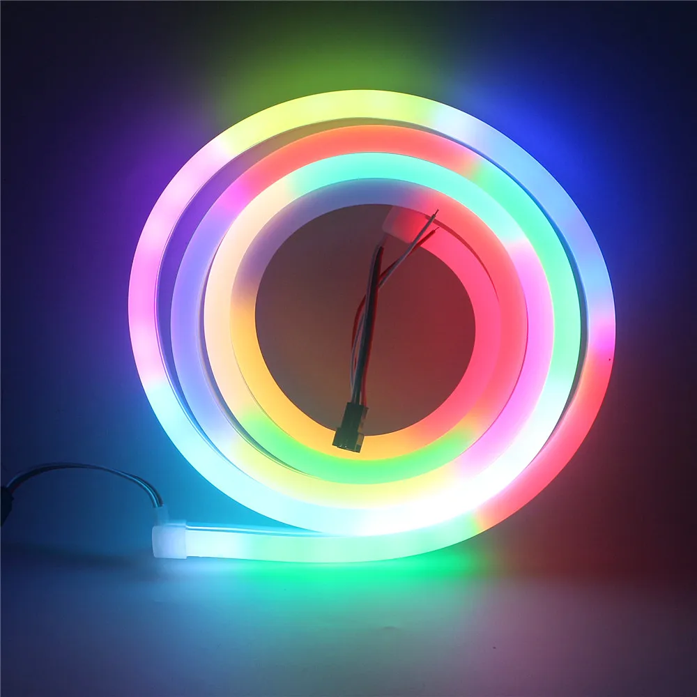 2 м DC 5 в 1903 Адресуемая программируемая 3838 RGB настоящая силиконовая трубка